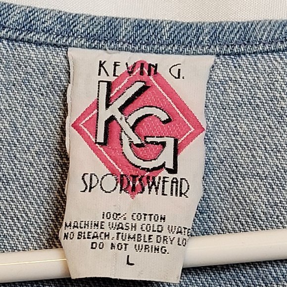 Queen Vintage Denim Upcycle Vest Adult Size Large Button Front - Picture 5 of 6